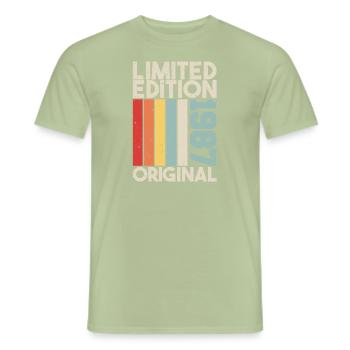1987 - Limited Edition Birthday Gift 1987 Original - Männer T-Shirt - Sage - Vorne - AI Model Male 178 light (178cm)
