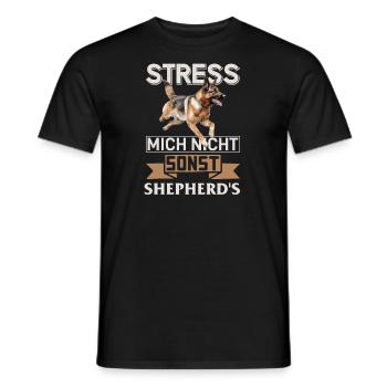 Stress mich nicht sonst Shepherds - Männer T-Shirt - Schwarz - Vorne - AI Model Male 178 light (178cm)