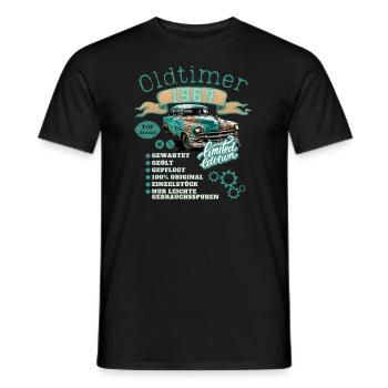 Oldtimer Motiv Jahrgang 1967 Geburtstag Geschenk - Männer T-Shirt - Schwarz - Vorne - AI Model Male 178 light (178cm)
