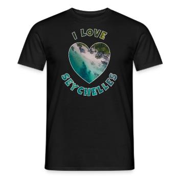 I Love Seychelles Holiday Paradies - Männer T-Shirt - Schwarz - Vorne - AI Model Male 178 light (178cm)