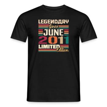 Légendaire Juin 2011 Edition Limitée Juin 2011 - T-shirt homme - noir - Devant - AI Model Male 178 light (178cm)