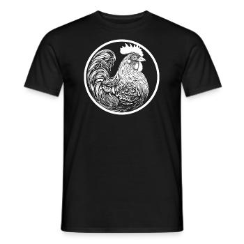 Hahn - Männer T-Shirt - Schwarz - Vorne - AI Model Male 178 light (178cm)
