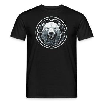 Polar bear - Men's T-Shirt - black - Front - AI Model Male 178 light (178cm)