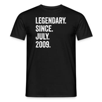 14e anniversaire 14 ans légendaires depuis juillet 2009 - T-shirt homme - noir - Devant - AI Model Male 178 light (178cm)