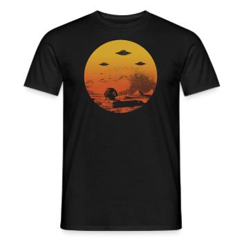 Schatten der UFOs - Männer T-Shirt - Schwarz - Vorne - AI Model Male 178 light (178cm)