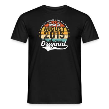 August 2015 Geburtstag Geschenkideen 2015 August - Männer T-Shirt - Schwarz - Vorne - AI Model Male 178 light (178cm)