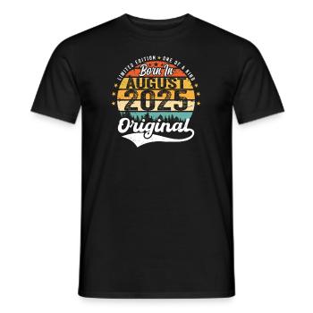 August 2025 Geburtstag Geschenkideen 2025 August - Männer T-Shirt - Schwarz - Vorne - AI Model Male 178 light (178cm)