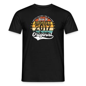 August 2017 Birthday Gift Ideas 2017 August - Men's T-Shirt - black - Front - AI Model Male 178 light (178cm)