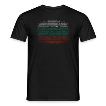 Bulgaria Flag Bulgarian Flag Golden Sands - Men's T-Shirt - black - Front - AI Model Male 178 light (178cm)