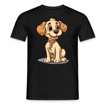 Conception de chien mignon pour les propriétaires de chiens - T-shirt homme - noir - Devant - AI Model Male 178 light (178cm)