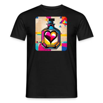 Elixir of Love - Men's T-Shirt - black - Front - AI Model Male 178 light (178cm)