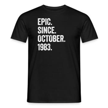 40 Years Epic Since October 1983 40th Birthday - Men's T-Shirt - black - Front - AI Model Male 178 light (178cm)