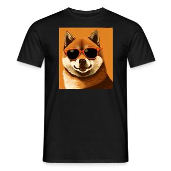 Akita Inu Cool - Akita Inu Dog - Men's T-Shirt - black - Front - AI Model Male 178 light (178cm)