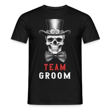 Team Groom Bachelor Party Skull Bachelor Party - Men's T-Shirt - black - Front - AI Model Male 178 light (178cm)