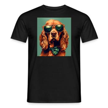 Cocker Spaniel Cool - Cocker Spaniel Hund - Männer T-Shirt - Schwarz - Vorne - AI Model Male 178 light (178cm)
