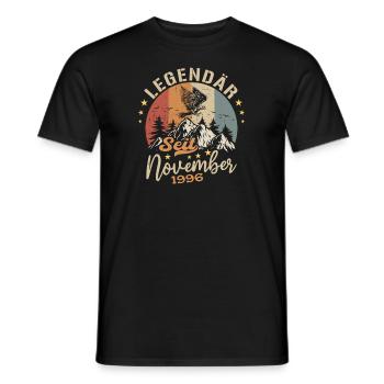 Legendär Seit November 1996 - 1996 - Männer T-Shirt - Schwarz - Vorne - AI Model Male 178 light (178cm)