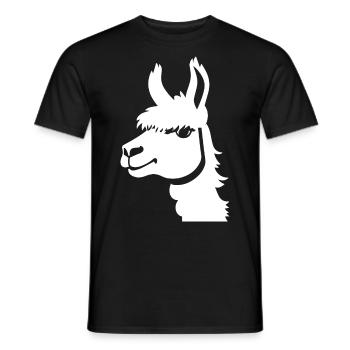 Lustige Lama Silhouette Freche lustige Lamas - Männer T-Shirt - Schwarz - Vorne - AI Model Male 178 light (178cm)