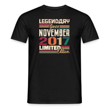 Legendary since November 2017 - Gift 2017 - Men's T-Shirt - black - Front - AI Model Male 178 light (178cm)