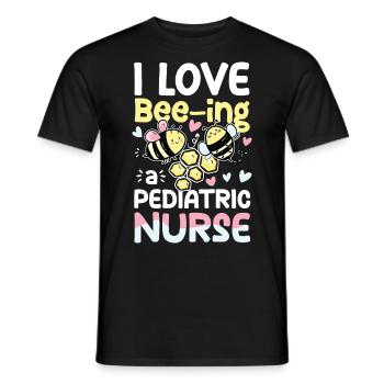I Love Bee-ing a Pediatric Nurse - Männer T-Shirt - Schwarz - Vorne - AI Model Male 178 light (178cm)