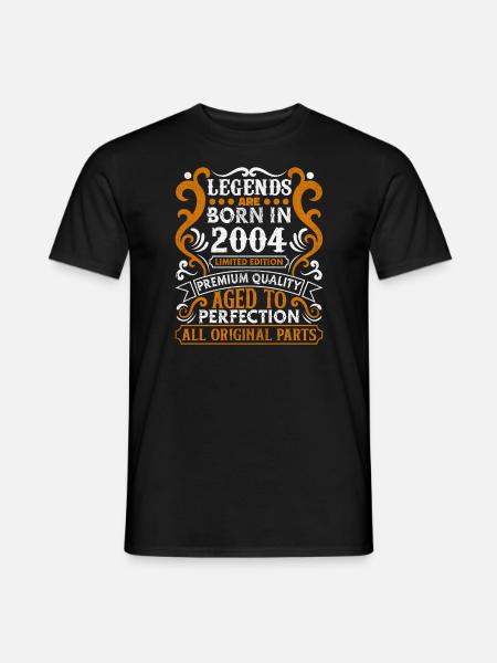 Legends Are Born In 2004 Birthday Gift -2004 - Men's T-Shirt - black