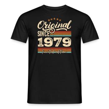 Original 1979 Vintage - Cadeau D’anniversaire 1979 - T-shirt homme - noir - Devant - AI Model Male 178 light (178cm)