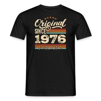 Original 1976 Vintage - Cadeau D’anniversaire 1976 - T-shirt homme - noir - Devant - AI Model Male 178 light (178cm)