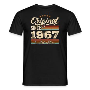 Original 1967 Vintage - 1967 Birthday Gift - Men's T-Shirt - black - Front - AI Model Male 178 light (178cm)