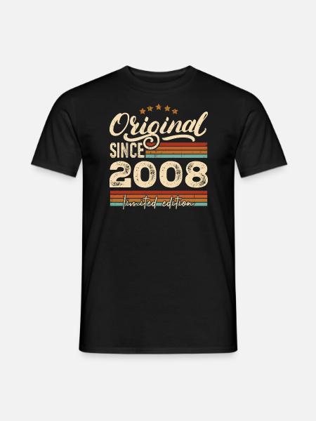 Original 2008 Jahrgang - 2008 Geburtstagsgeschenk - Männer T-Shirt - Schwarz