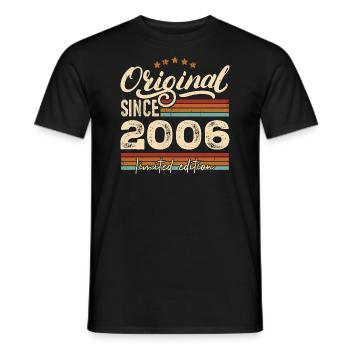 Original 2006 Vintage - Cadeau D’anniversaire 2006 - T-shirt homme - noir - Devant - AI Model Male 178 light (178cm)