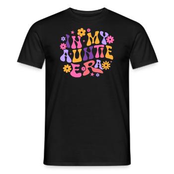 In My Auntie Era Baby Announcement Aunt Mother's - T-shirt homme - noir - Devant - AI Model Male 178 light (178cm)