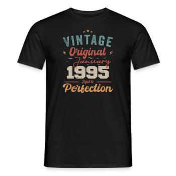 Januar 1995 Legende seit 29 Jahren - Männer T-Shirt - Schwarz - Vorne - AI Model Male 178 light (178cm)