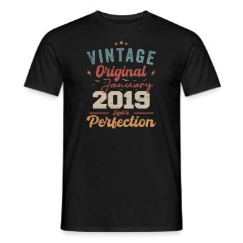 Januar 2019 Legende seit 5 Jahren - Männer T-Shirt - Schwarz - Vorne - AI Model Male 178 light (178cm)