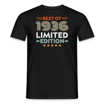 Retro 1936 Vintage 88. Geburtstagsgeschenk 88 Jahre alt - Männer T-Shirt - Schwarz - Vorne - AI Model Male 178 light (178cm)