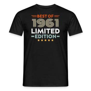 Retro 1961 Vintage Geschenk 63. Geburtstag 63 Jahre - Männer T-Shirt - Schwarz - Vorne - AI Model Male 178 light (178cm)