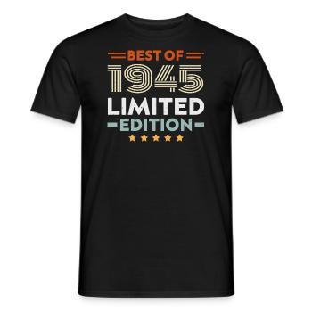 Retro 1945 Vintage Geschenk 79. Geburtstag 79 Jahre - Männer T-Shirt - Schwarz - Vorne - AI Model Male 178 light (178cm)