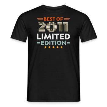 Retro 2011 Vintage Cadeau 13e Anniversaire 13 Ans - T-shirt homme - noir - Devant - AI Model Male 178 light (178cm)