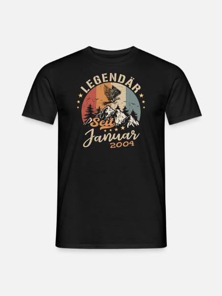 Legendär seit Januar 2004 Geburtstag - Männer T-Shirt - Schwarz