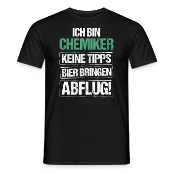 I'm a chemist - bring beer and take off - Men's T-Shirt - black - Front - AI Model Male 178 light (178cm)