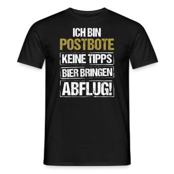 Ich bin Postbote - Bier bringen und Abflug - Männer T-Shirt - Schwarz - Vorne - AI Model Male 178 light (178cm)