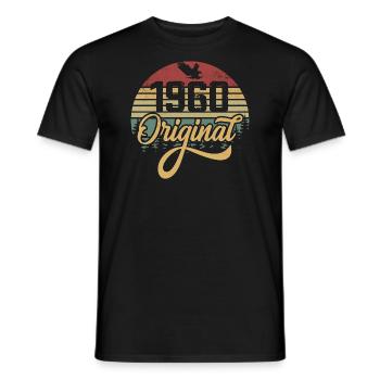 Original 1960er Jahre Vintage - 1960er Jahre Geburtstagsgeschenk - Männer T-Shirt - Schwarz - Vorne - AI Model Male 178 light (178cm)