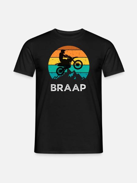 Moto Dirt Bike Pour Motard Rétro - T-shirt homme - noir