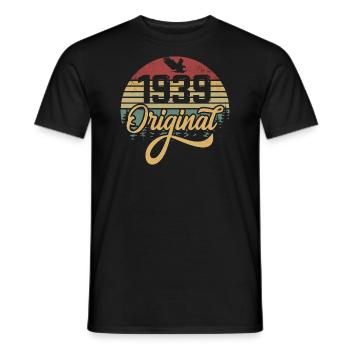 Original 1939 Vintage - 1939 Birthday Gift - Men's T-Shirt - black - Front - AI Model Male 178 light (178cm)