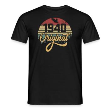 Original 1940's Vintage - 1940's Birthday Gift - Men's T-Shirt - black - Front - AI Model Male 178 light (178cm)