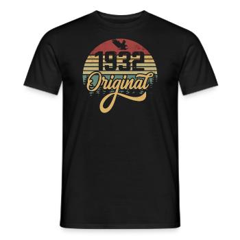 Original 1932 Jahrgang - 1932 Geburtstagsgeschenk - Männer T-Shirt - Schwarz - Vorne - AI Model Male 178 light (178cm)