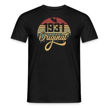 Original 1931 Vintage - Cadeau D’anniversaire 1931 - T-shirt homme - noir - Devant - AI Model Male 178 light (178cm)