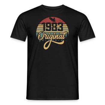 Original 1983 Vintage - Cadeau D’anniversaire 1983 - T-shirt homme - noir - Devant - AI Model Male 178 light (178cm)