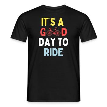 Bicycle Gift, Bike lover, It's Good Day To Ride - Men's T-Shirt - black - Front - AI Model Male 178 light (178cm)