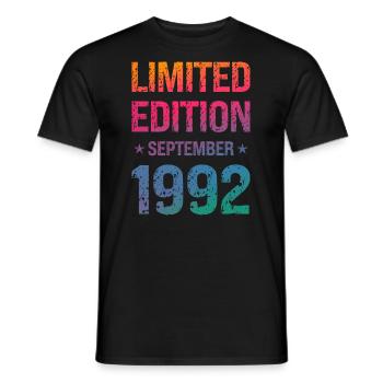 Limited Edition Birthday Party Vintage 1992 - Men's T-Shirt - black - Front - AI Model Male 178 light (178cm)