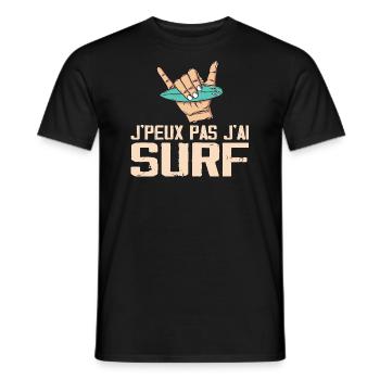 Ich kann nicht surfen - Männer T-Shirt - Schwarz - Vorne - AI Model Male 178 light (178cm)