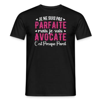 Avocate Parfaite - Cadeau Pour Les Super Avocates - T-shirt homme - noir - Devant - AI Model Male 178 light (178cm)